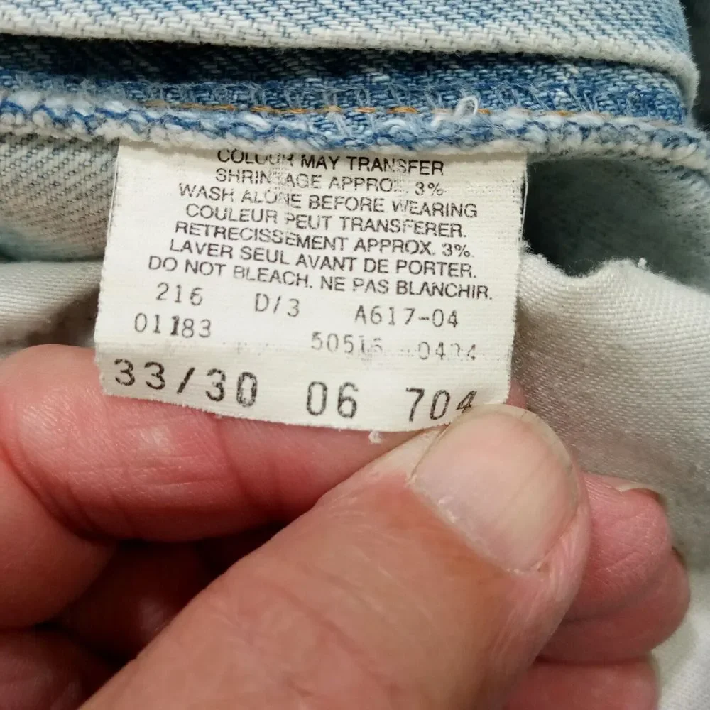 VTG Levis 516 Jeans 33x30 (31x29 actual) Faded Denim‎ Slim Straight